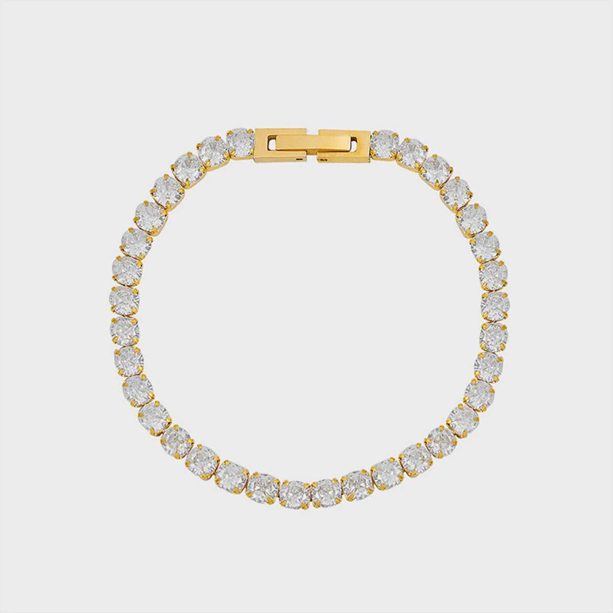 Titanium steel bracelet with plating and 6.7-inch chain length.