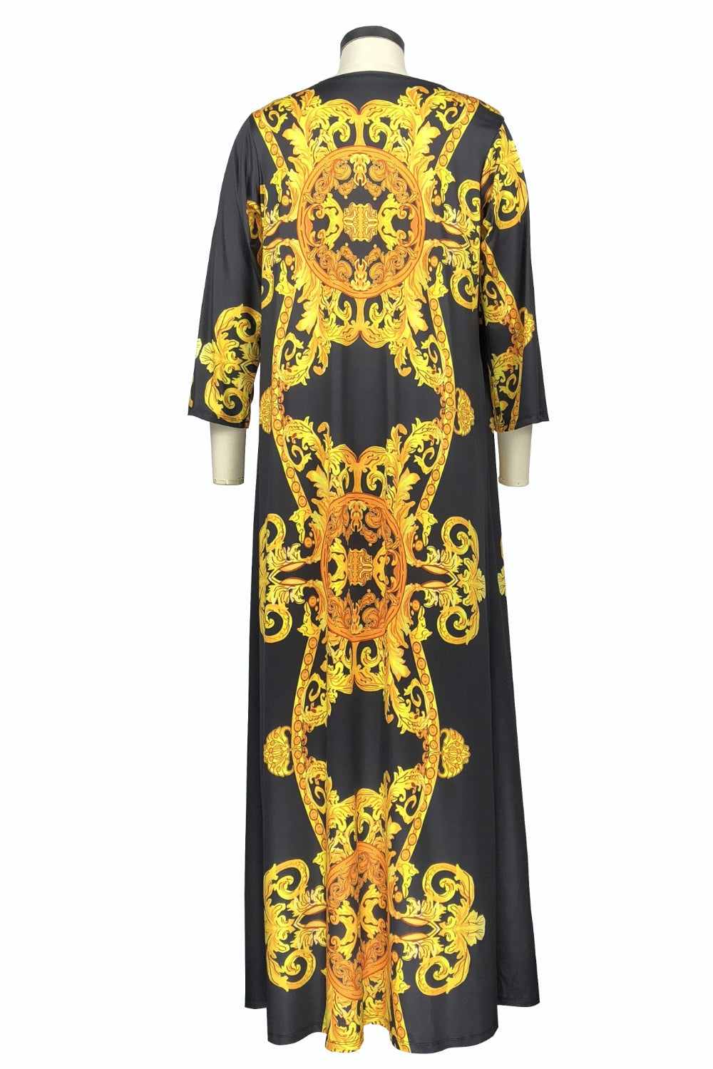 printed plunge one-piece and cover up swim set, basic style, stretchy, two-piece, polyester spandex blend