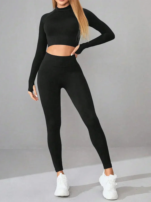 black activewear set