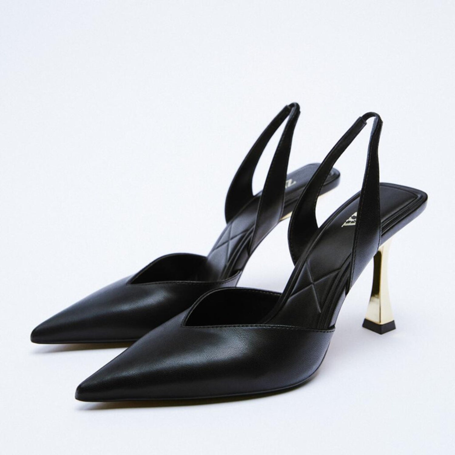 PU Leather Point Toe Stiletto Heel Pumps with High Heels and PVC Material