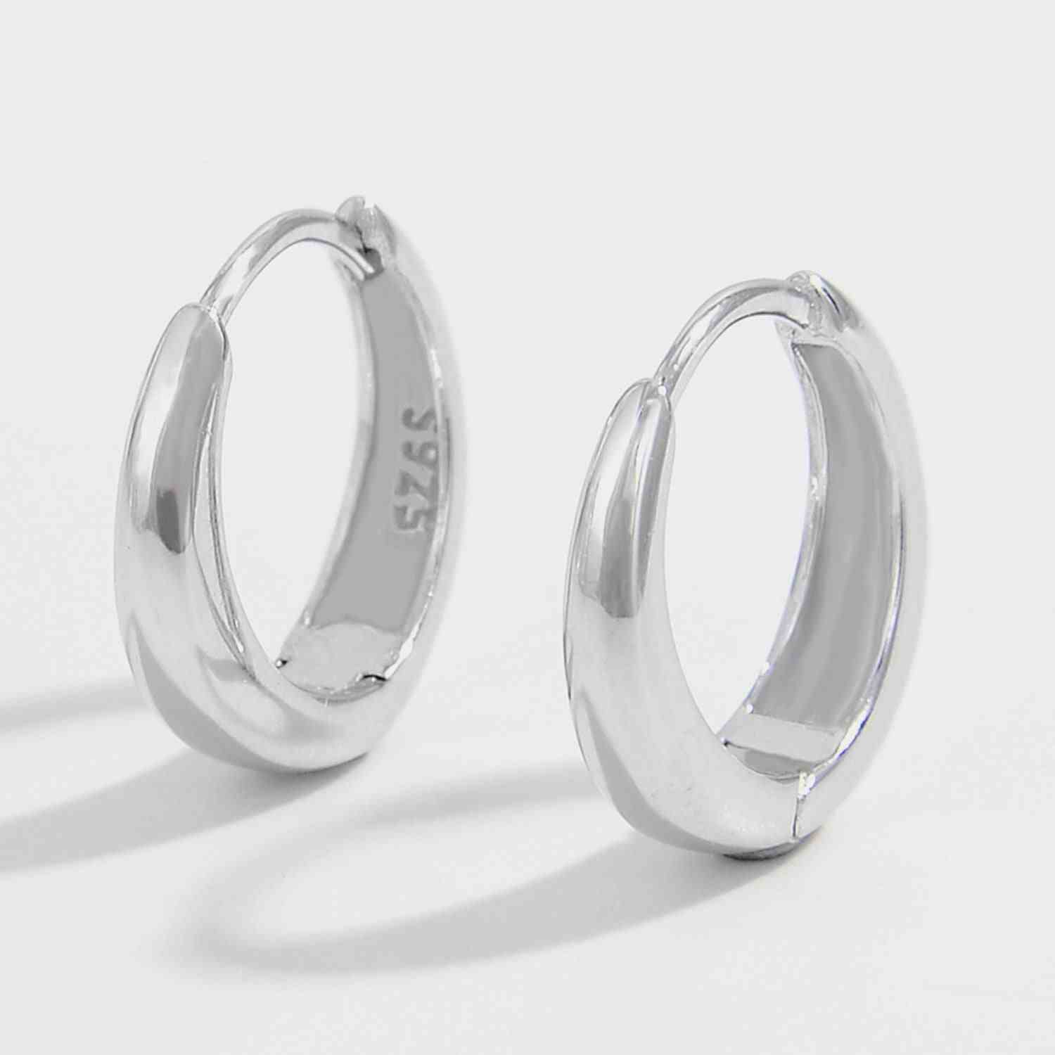 925 Sterling Silver Huggie Earrings, imported, 1-piece, 0.4 in length, 3.2 oz weight.