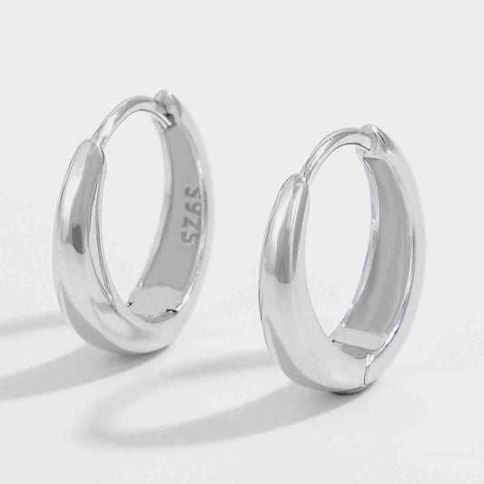 925 Sterling Silver Huggie Earrings, imported, 1-piece, 0.4 in length, 3.2 oz weight.