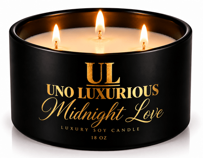 Midnight Love – Luxury Soy Wax Candle - Uno Luxuriouscandles