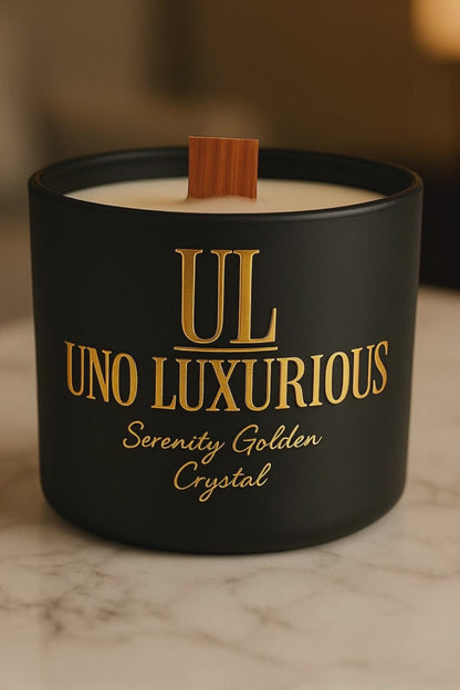 Serenity Golden Crystal – Luxury Soy Wax Candle