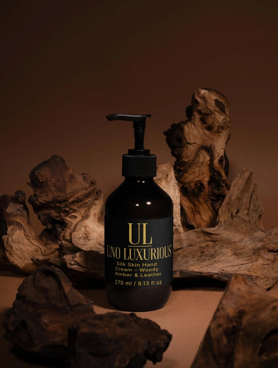 Silk Skin Hand Cream – Woody Amber & Leather - UnoLuxurious lotions