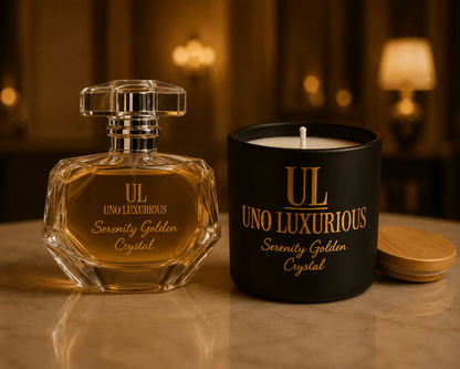 The Radiant Ritual – Serenity Golden Crystal - Uno Luxurious