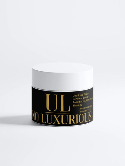 Uno Luxe Scalp Renewal Scrub – Rosemary & Mint Detox Therapy - UnoLuxurious Scalp Renewal Scrub – Rosemary & Mint Detox Therapy