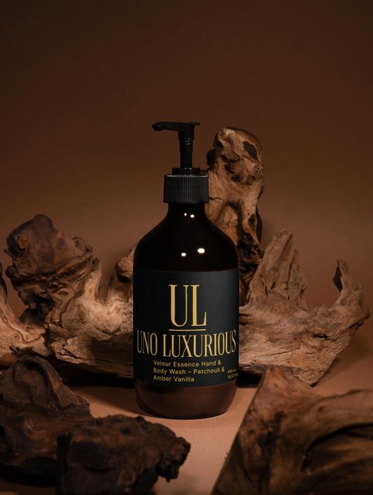 Velour Essence Hand & Body Wash – Patchouli & Amber Vanilla - UnoLuxurious body wash